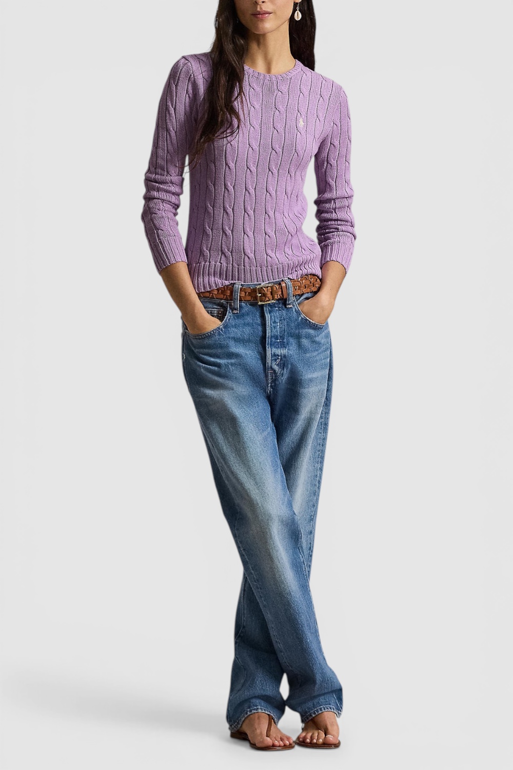 תמונת כל הלוק של סריג כותנה